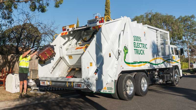 Australia's First Fully Electric Rubbish Trucks Clean Up in