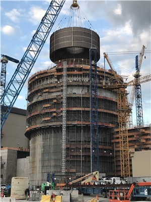 Bechtel Sets Top of Unit 3 at U.S. Nuclear Plant Constructio