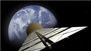 Artist's impression of a solar power satellite