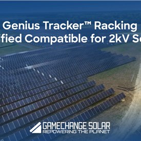 Image - GCS's Genius Tracker Racking Verified Compatible by Intertek for 2kV Solar Projects