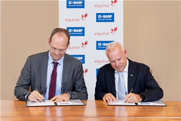BASF and Equinor Confirm Strategic Partnership and Sign Ten-Year Natural Gas Supply Agreement