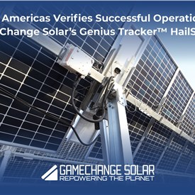 VDE Americas Verifies Successful Operation of GameChange Solar's Genius Tracker HailStow