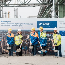 Image - Groundbreaking Ceremony at BASF's Ludwigshafen Site: Next Project Phase for One of the Most Powerful Heat Pumps for CO2-free Steam Generation