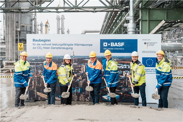 Groundbreaking Ceremony at BASF's Ludwigshafen Site: Next Project Phase for One of the Most Powerful Heat Pumps for CO2-free Steam Generation