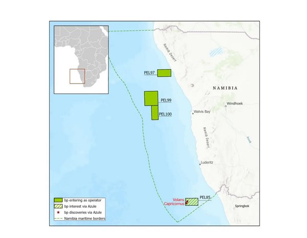 BP Acquires Interest in Three Namibian Exploration Blocks