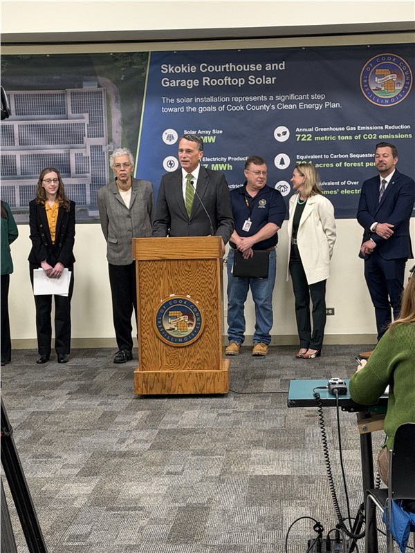 Ameresco and Cook County Celebrate Completion of Solar Installation at Skokie Courthouse